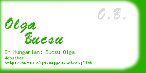 olga bucsu business card